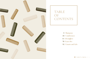 Table of Contents for Hair Products