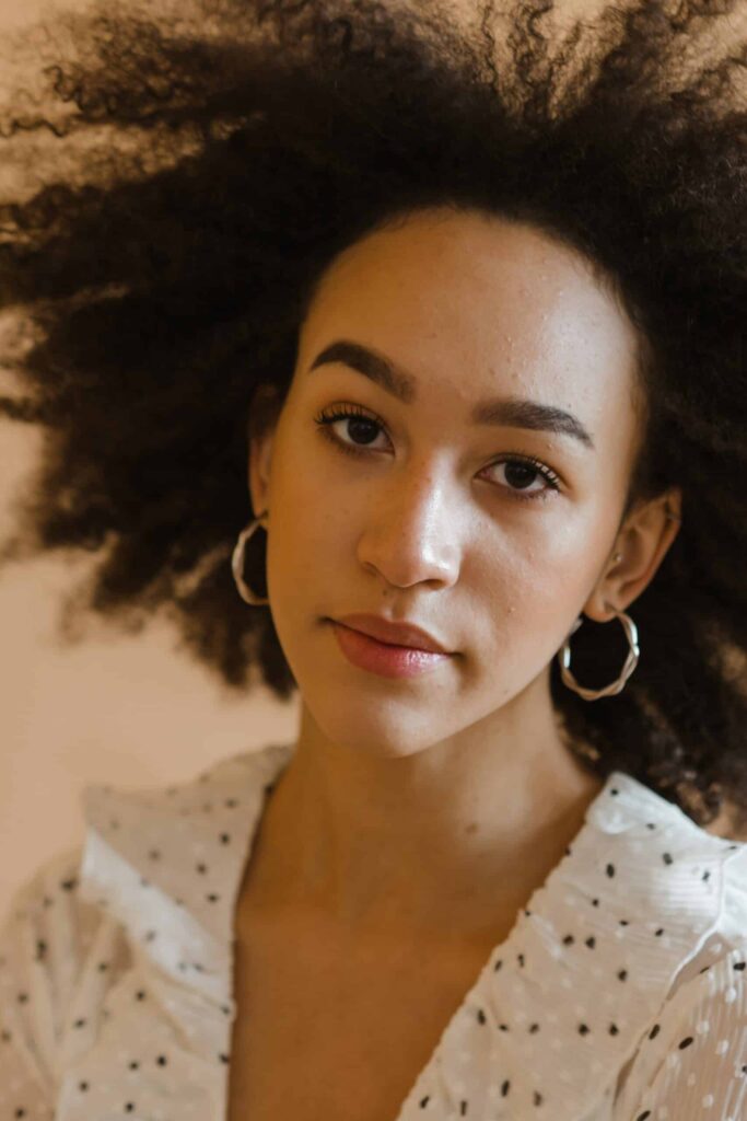 woman with afro