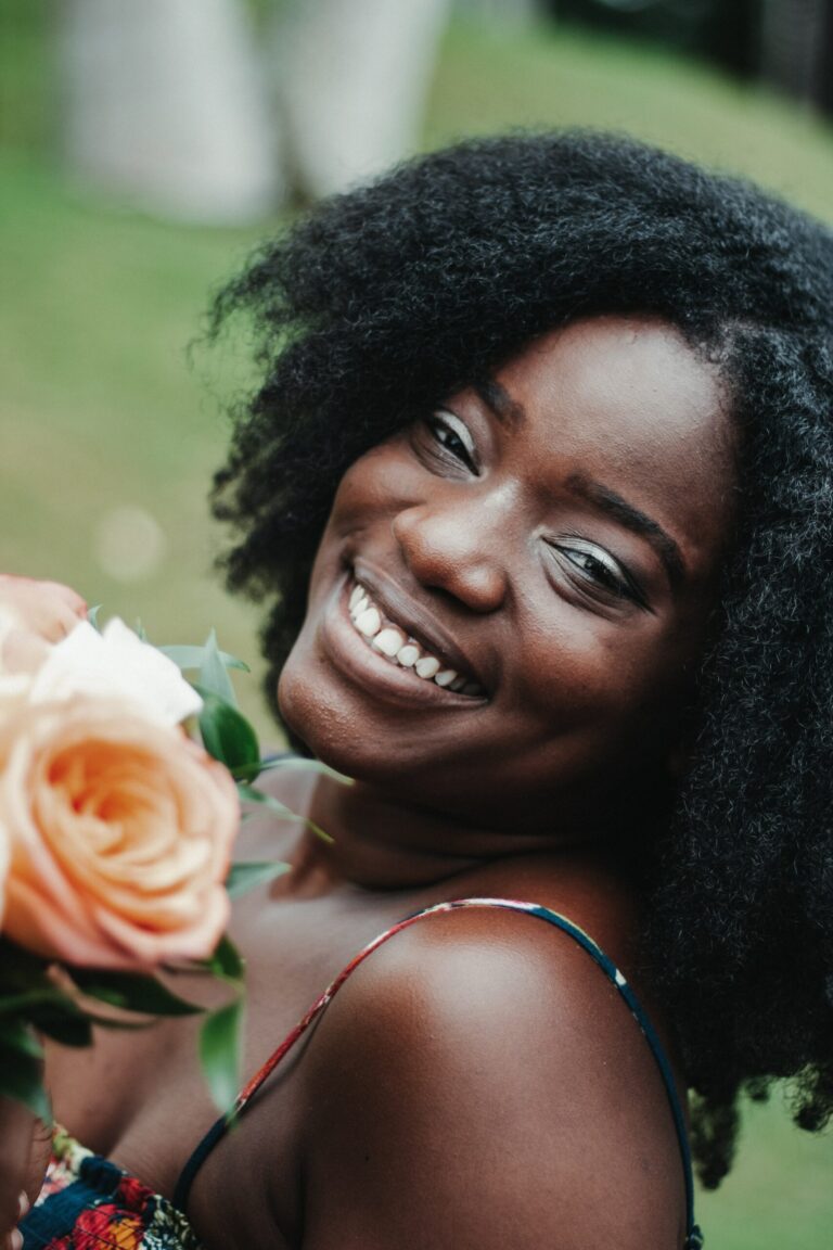 dark skinned beautiful woman